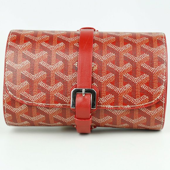 Goyard Men's Goyardine Print Leather Laptop Case - Red Laptop Covers & Cases,  Technology - GOY36044